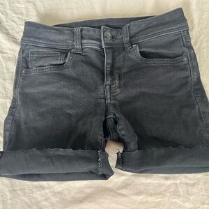 American Eagle Outfitters Charcoal Denim Shorts Size 2 Women cutoffs